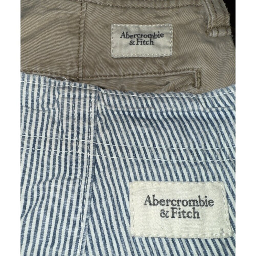 LOT 2 Pairs‎ Abercrombie & Fitch New York Shorts SZ 28 Chino Streetwear Classic
